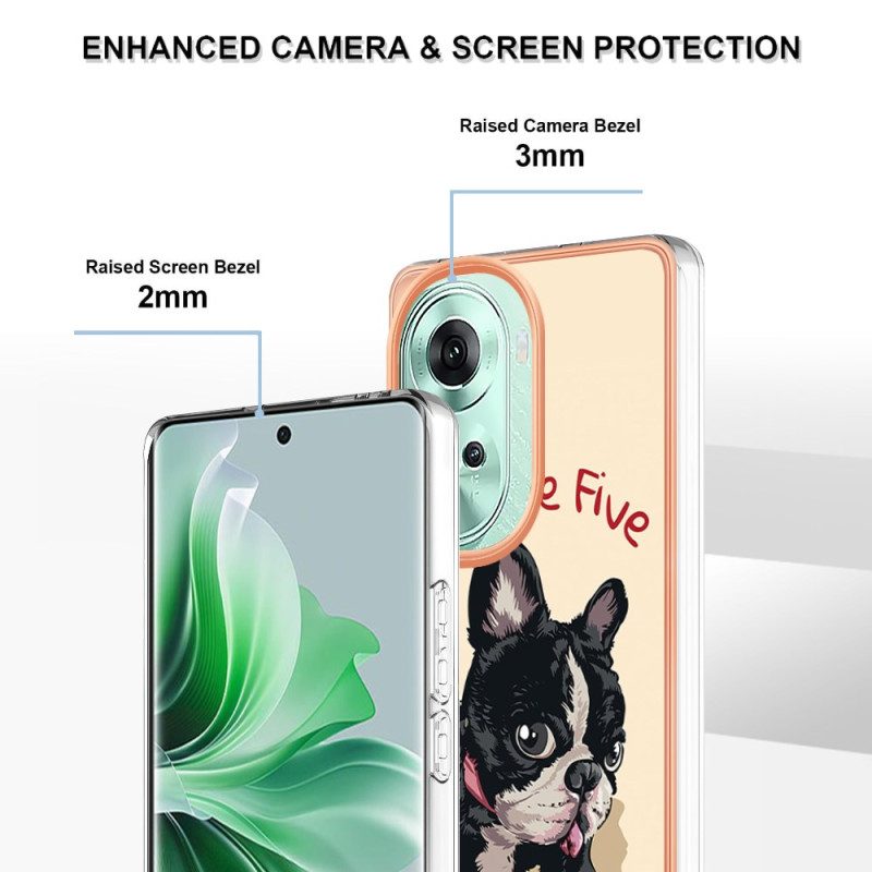 Hoesje Oppo Reno 11 5g Hond Geef Me Vijf