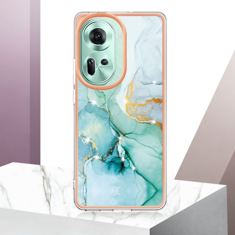 Hoesje Oppo Reno 11 5g Marmerpatroon Bescherming Hoesje