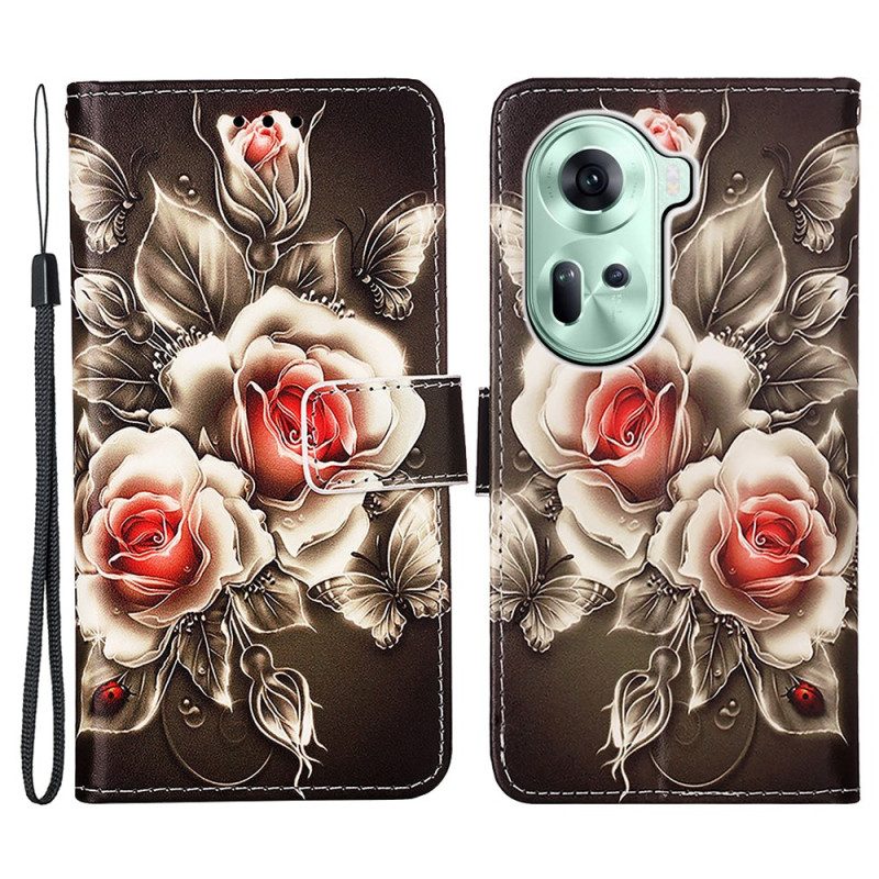 Leren Hoesje Oppo Reno 11 5g Bandrozen