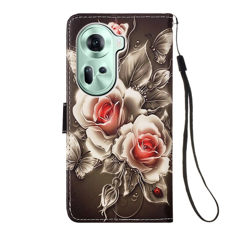 Leren Hoesje Oppo Reno 11 5g Bandrozen