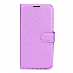 Leren Hoesje Oppo Reno 11 5g Klassiek Litchi Kunstleer Bescherming Hoesje