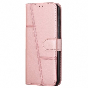 Leren Hoesje Oppo Reno 11 5g Lijnen Bescherming Hoesje