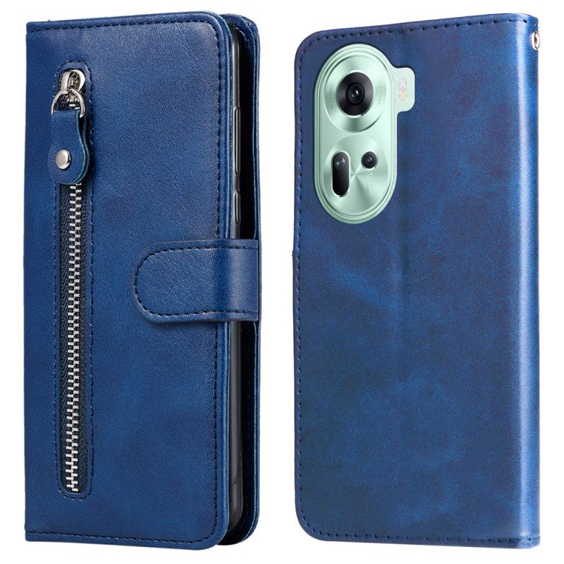 Leren Hoesje Oppo Reno 11 5g Portemonnee Bescherming Hoesje