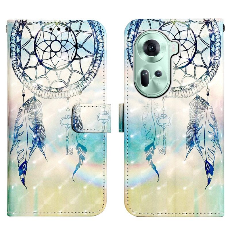 Leren Hoesje Voor Oppo Reno 11 5g Aquarel Dromenvanger