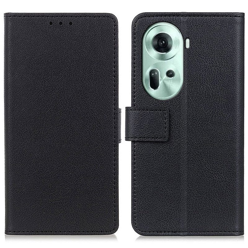 Leren Hoesje Voor Oppo Reno 11 5g Klassiek