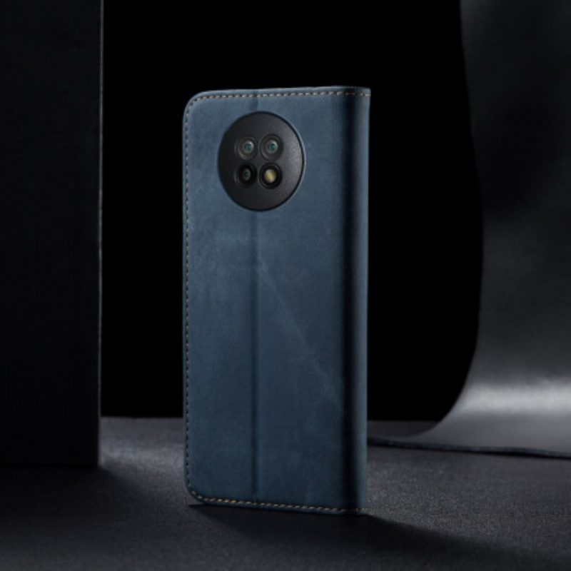 Bescherming Hoesje voor Xiaomi Redmi Note 9T Folio-hoesje Spijkerstof