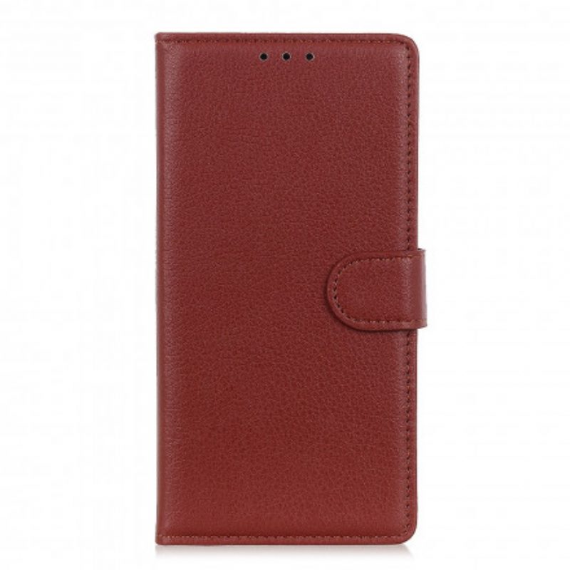 Folio-hoesje voor Xiaomi Redmi Note 9T Traditionele Lychee