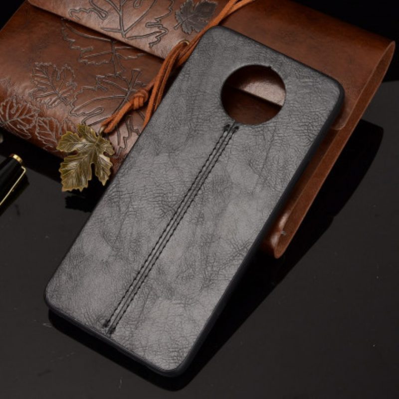 Hoesje voor Xiaomi Redmi Note 9T Couture-leereffect