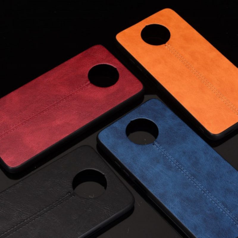 Hoesje voor Xiaomi Redmi Note 9T Couture-leereffect