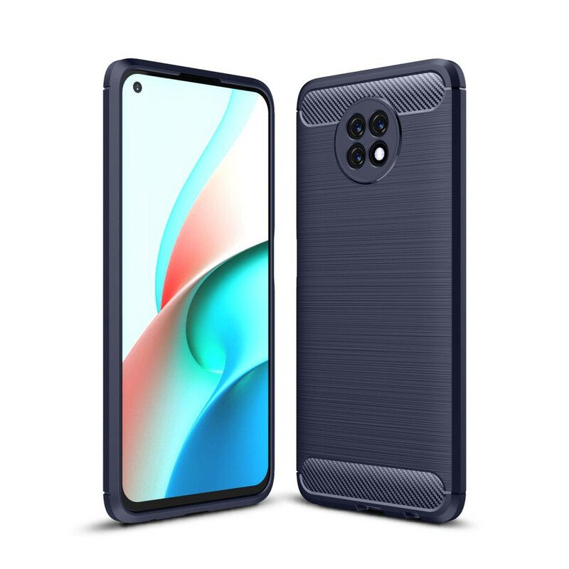 Telefoonhoesje voor Xiaomi Redmi Note 9T Geborstelde Koolstofvezel