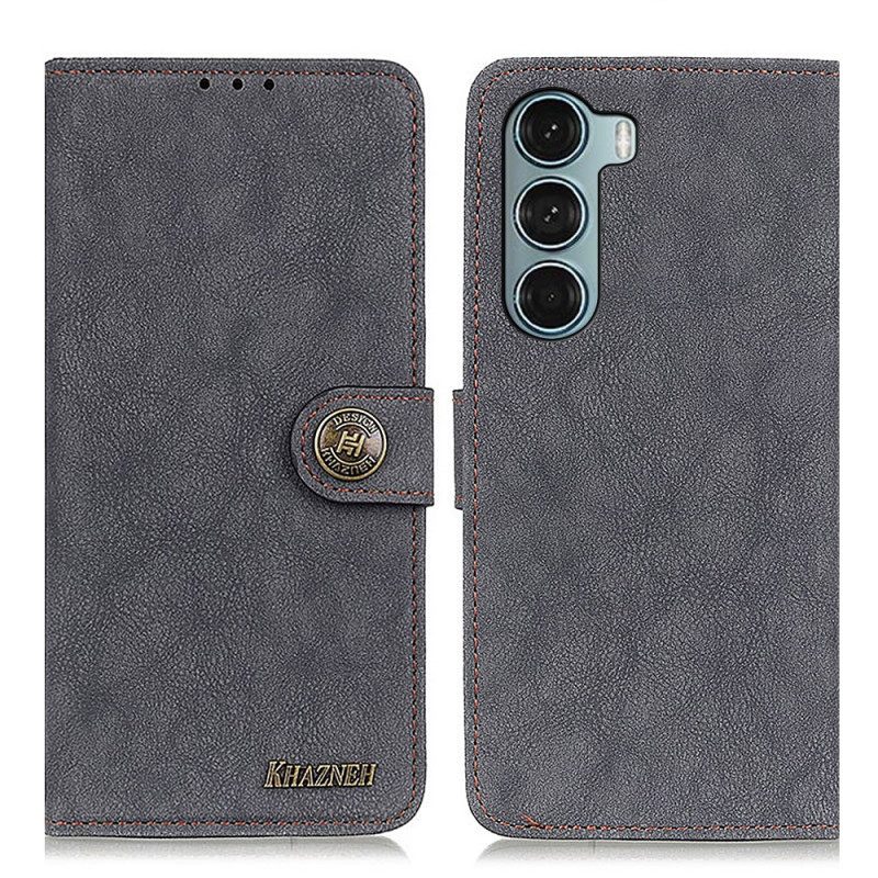 Folio-hoesje voor Moto G200 5G Khazneh Retro Splitleer