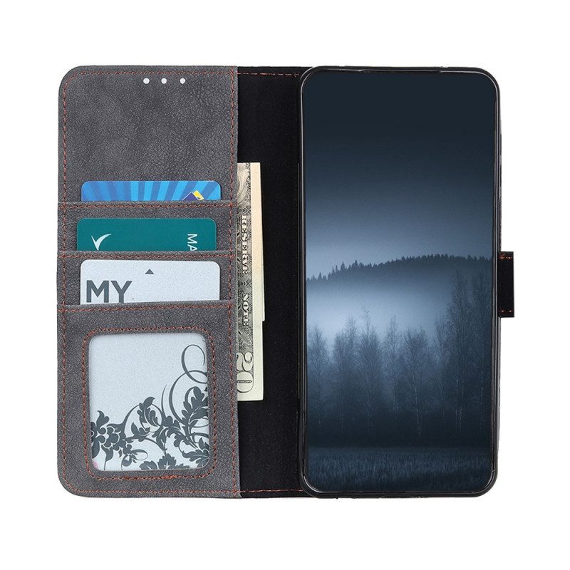 Folio-hoesje voor Moto G200 5G Khazneh Retro Splitleer