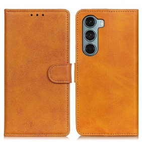 Folio-hoesje voor Moto G200 5G Retro Mat Leereffect