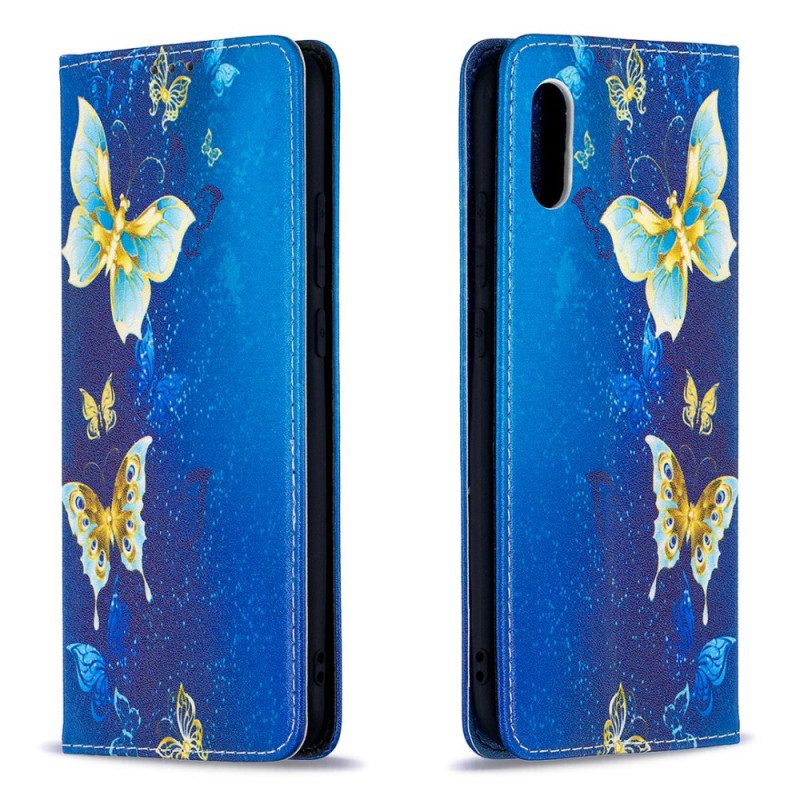 Bescherming Hoesje voor Xiaomi Redmi 9A Folio-hoesje Blauwe Vlinders