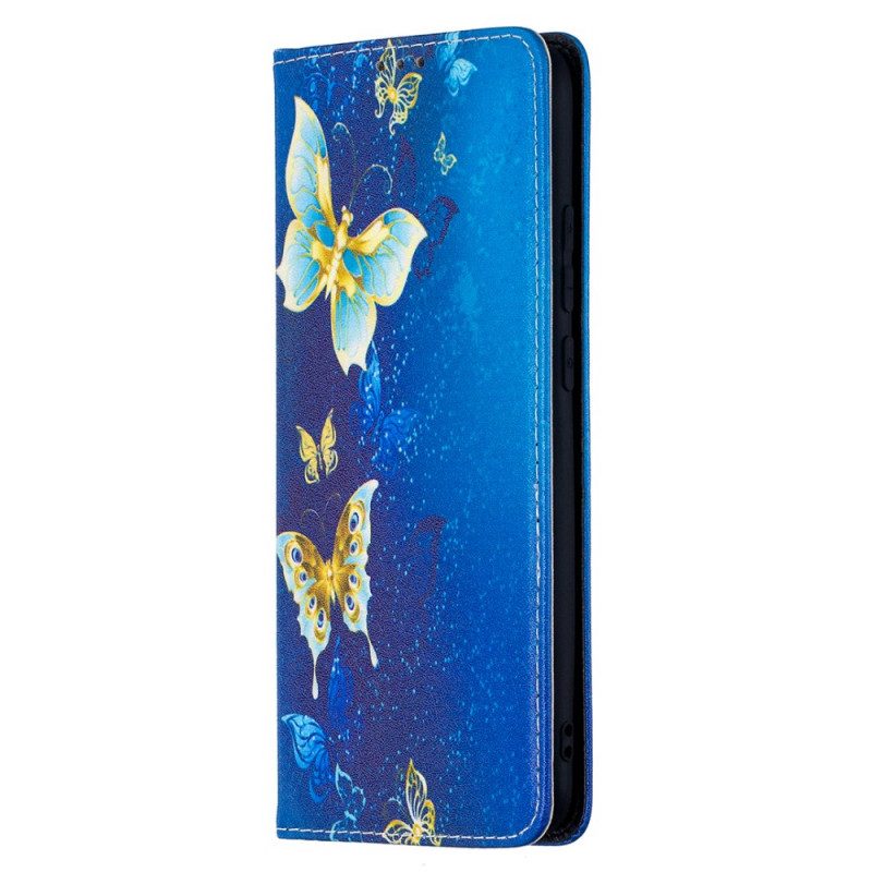 Bescherming Hoesje voor Xiaomi Redmi 9A Folio-hoesje Blauwe Vlinders