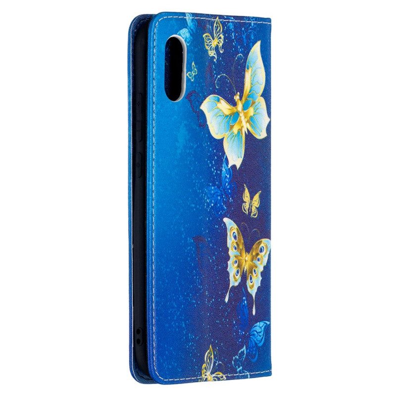 Bescherming Hoesje voor Xiaomi Redmi 9A Folio-hoesje Blauwe Vlinders