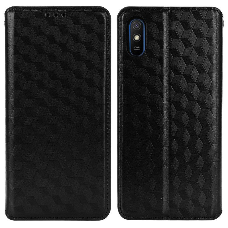 Bescherming Hoesje voor Xiaomi Redmi 9A Folio-hoesje Diamant Leereffect