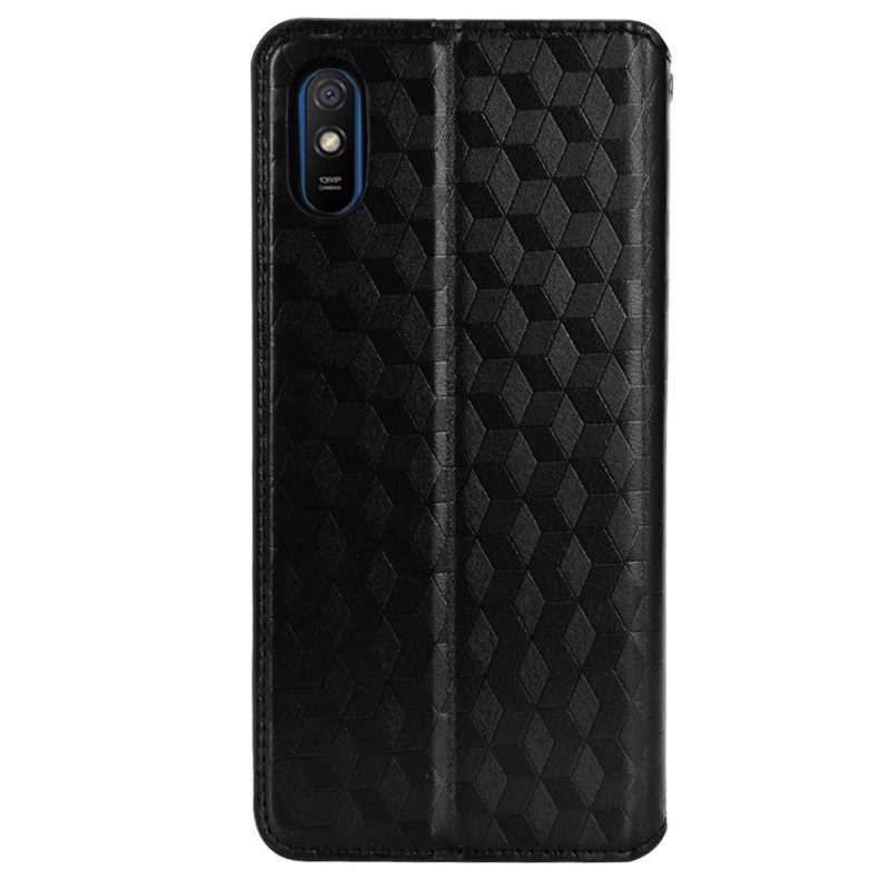 Bescherming Hoesje voor Xiaomi Redmi 9A Folio-hoesje Diamant Leereffect