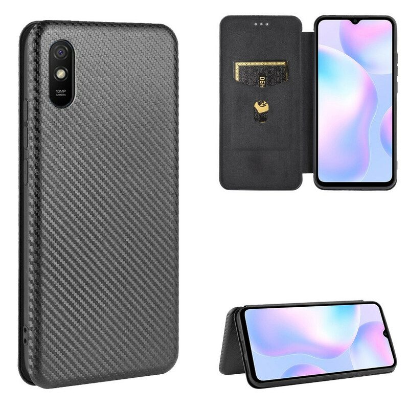 Bescherming Hoesje voor Xiaomi Redmi 9A Folio-hoesje Gekleurde Koolstofsilicone