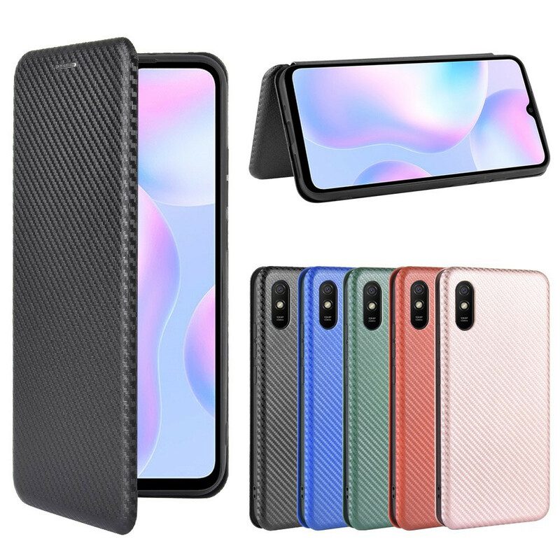 Bescherming Hoesje voor Xiaomi Redmi 9A Folio-hoesje Gekleurde Koolstofsilicone