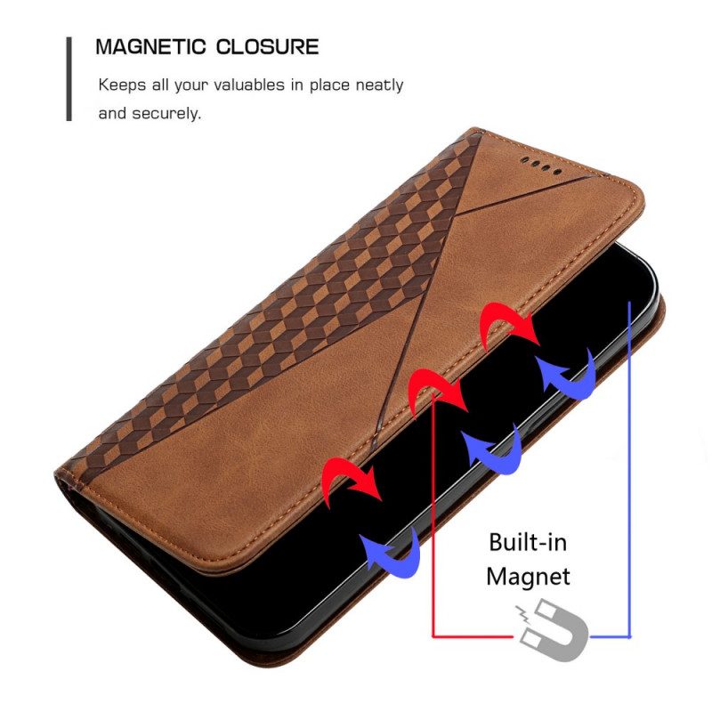 Bescherming Hoesje voor Xiaomi Redmi 9A Folio-hoesje Geo Leereffect