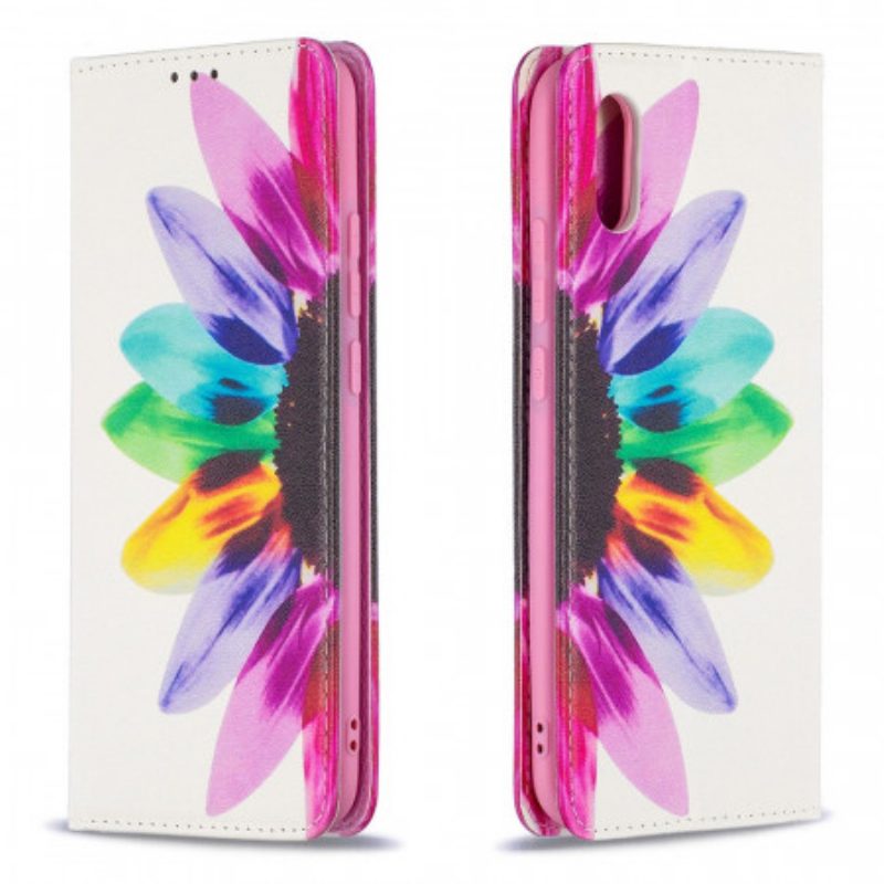 Bescherming Hoesje voor Xiaomi Redmi 9A Folio-hoesje Waterverf Bloem