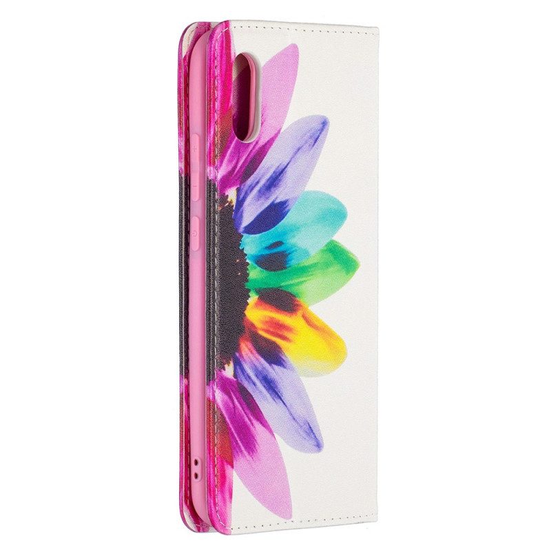 Bescherming Hoesje voor Xiaomi Redmi 9A Folio-hoesje Waterverf Bloem