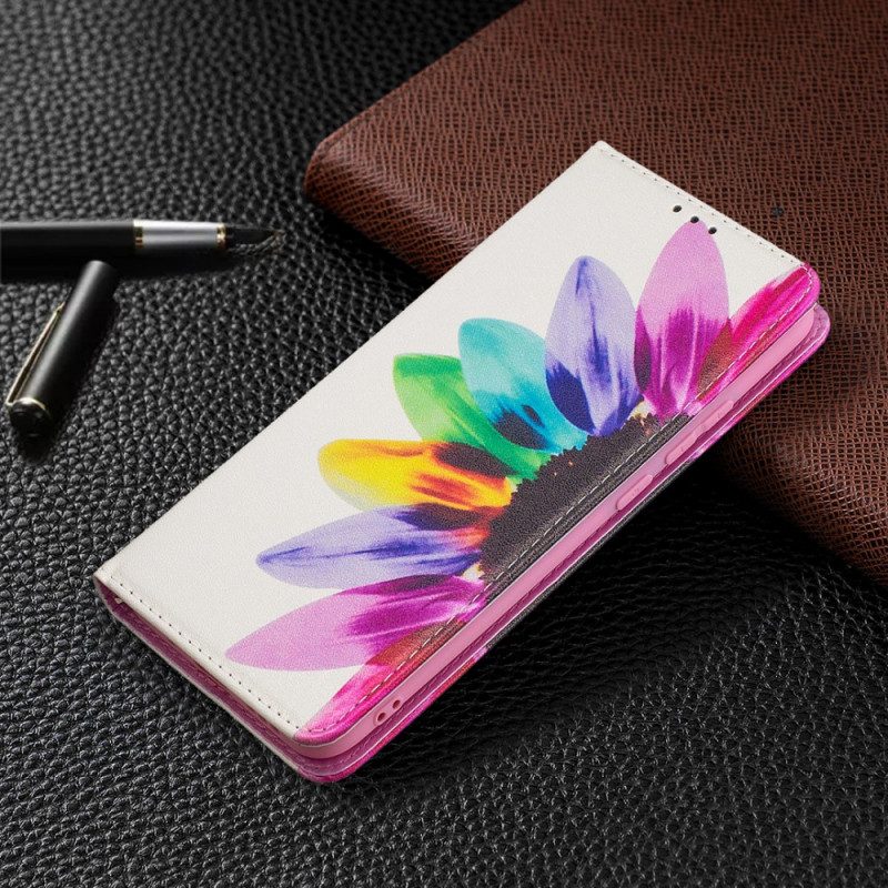 Bescherming Hoesje voor Xiaomi Redmi 9A Folio-hoesje Waterverf Bloem