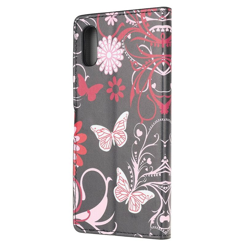 Flip Case voor Xiaomi Redmi 9A Vlinders En Bloemen