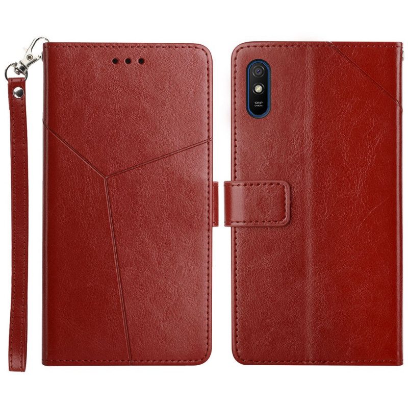 Folio-hoesje voor Xiaomi Redmi 9A Stijl Leer Geo Y Design