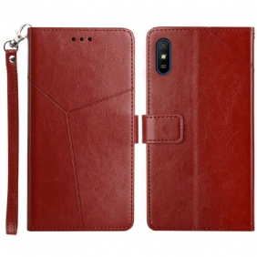 Folio-hoesje voor Xiaomi Redmi 9A Stijl Leer Geo Y Design