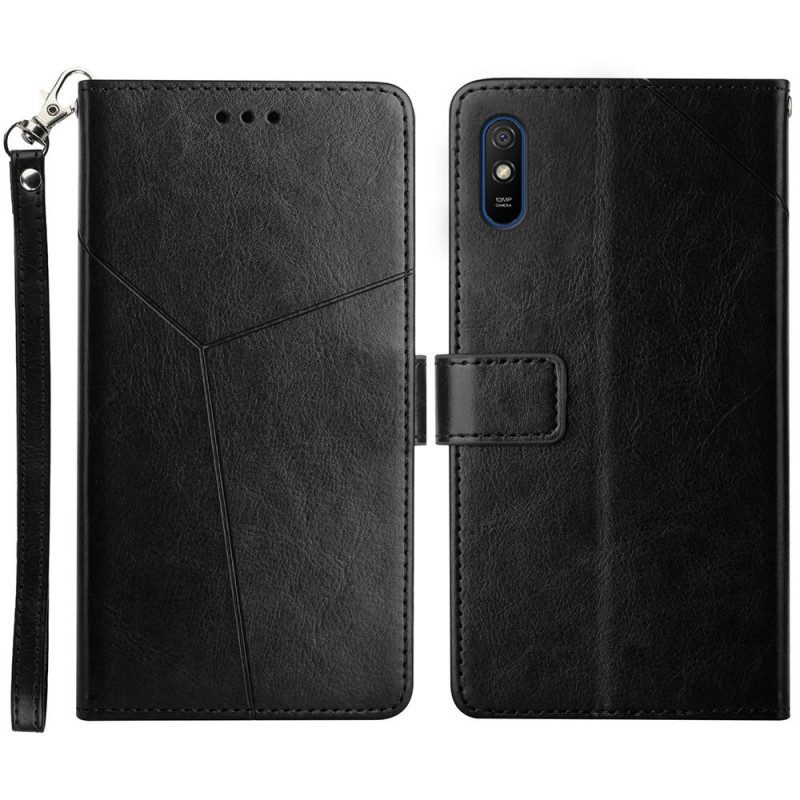 Folio-hoesje voor Xiaomi Redmi 9A Stijl Leer Geo Y Design