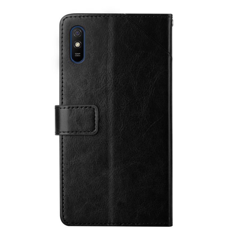 Folio-hoesje voor Xiaomi Redmi 9A Stijl Leer Geo Y Design