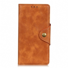 Folio-hoesje voor Xiaomi Redmi 9A Vintage Kunstleer En Knop