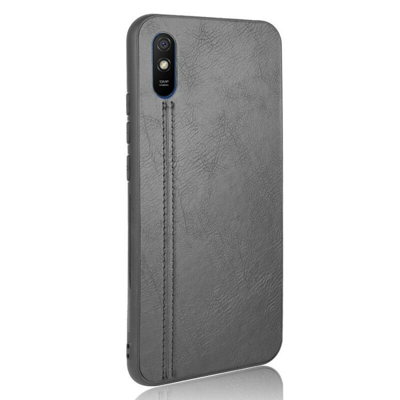 Hoesje voor Xiaomi Redmi 9A Couture-leereffect