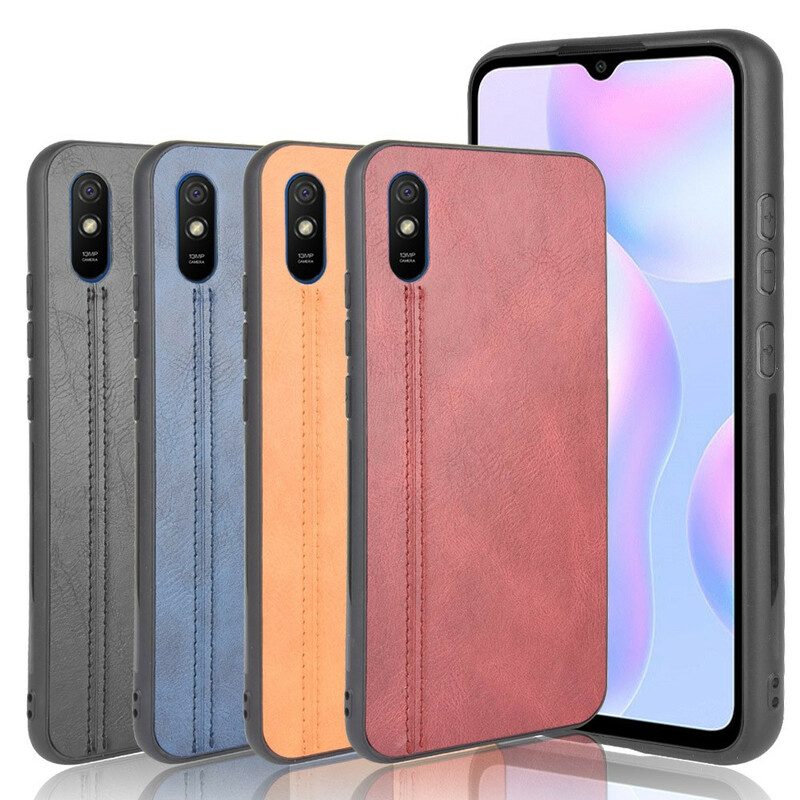 Hoesje voor Xiaomi Redmi 9A Couture-leereffect