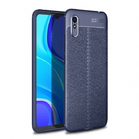 Hoesje voor Xiaomi Redmi 9A Dubbellijnig Litchi-leereffect