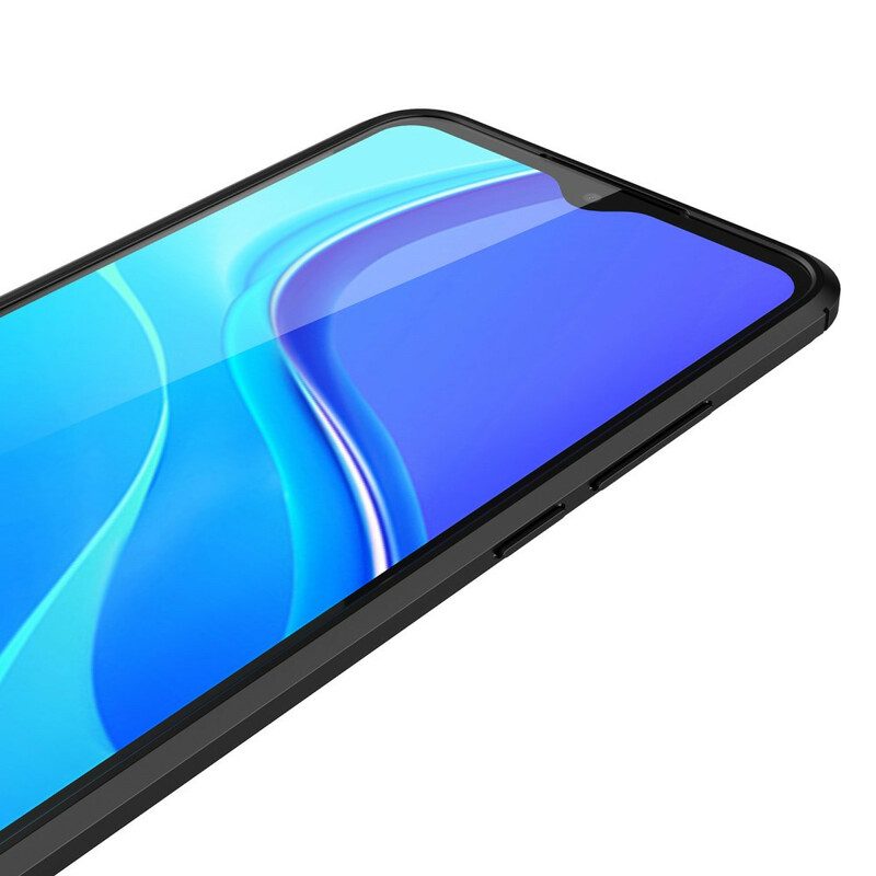 Hoesje voor Xiaomi Redmi 9A Dubbellijnig Litchi-leereffect