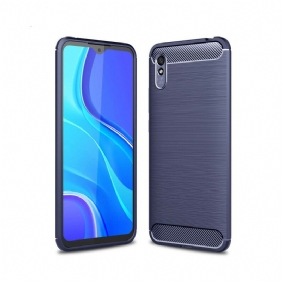 Hoesje voor Xiaomi Redmi 9A Geborstelde Koolstofvezel