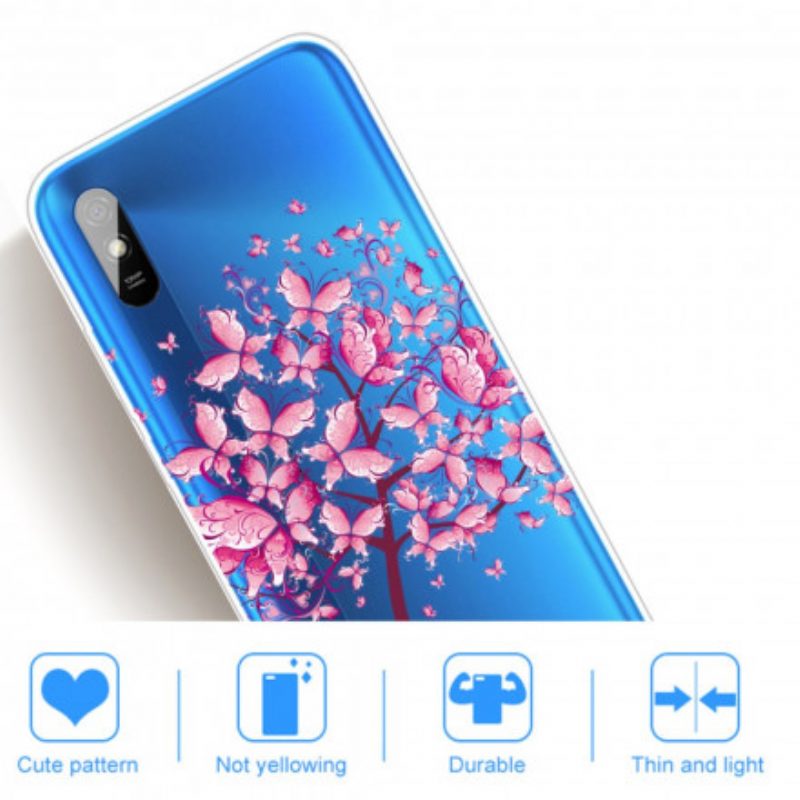 Hoesje voor Xiaomi Redmi 9A Roze Boomtop