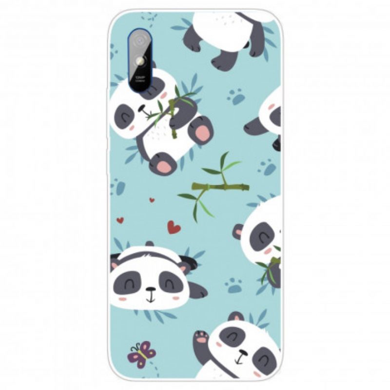 Hoesje voor Xiaomi Redmi 9A Stelletje Panda's