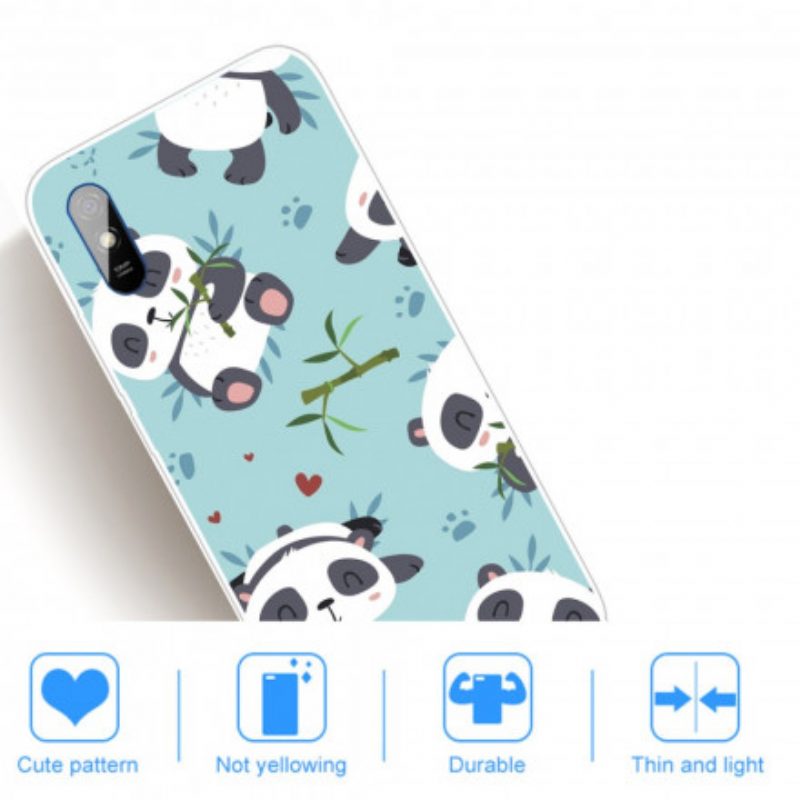 Hoesje voor Xiaomi Redmi 9A Stelletje Panda's