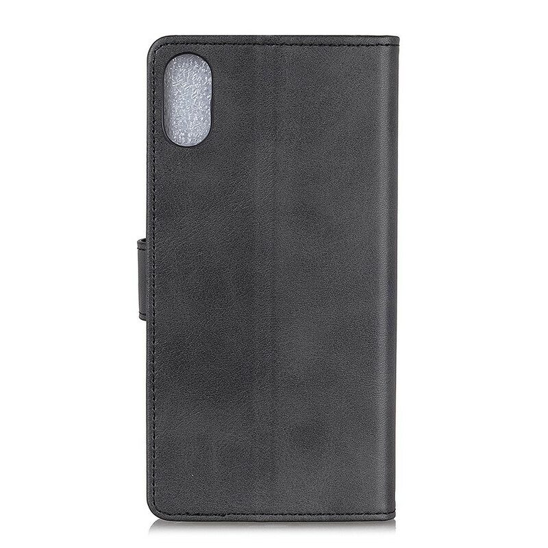 Leren Hoesje voor Xiaomi Redmi 9A Retro Mat Leereffect