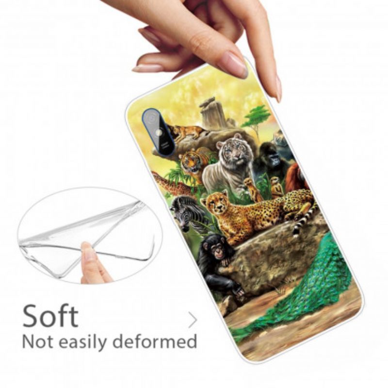 Telefoonhoesje voor Xiaomi Redmi 9A Safari-dieren