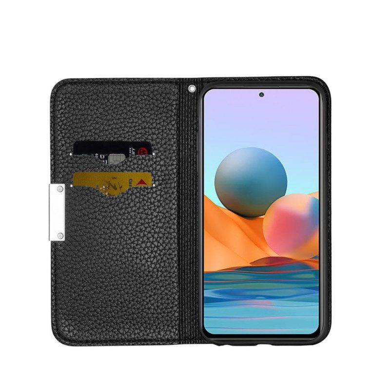 Bescherming Hoesje voor Xiaomi Redmi Note 10 Pro Folio-hoesje Imitatieleer Litchi Ultra Chic