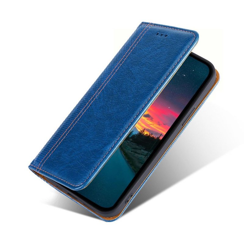 Bescherming Hoesje voor Xiaomi Redmi Note 10 Pro Folio-hoesje Litchi Split Lederen Stiksels