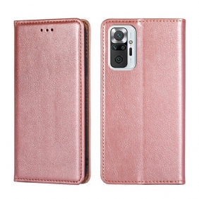 Bescherming Hoesje voor Xiaomi Redmi Note 10 Pro Folio-hoesje Vintage Lederen Stijl