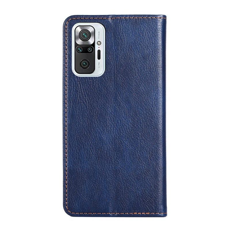 Bescherming Hoesje voor Xiaomi Redmi Note 10 Pro Folio-hoesje Vintage Lederen Stijl