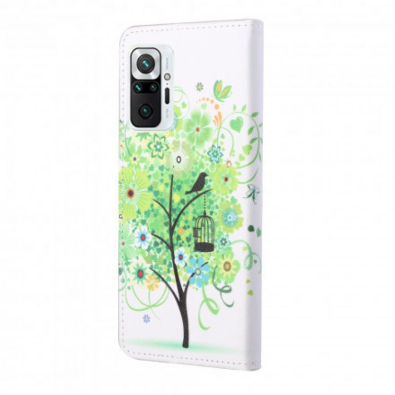 Flip Case voor Xiaomi Redmi Note 10 Pro Groene Boom