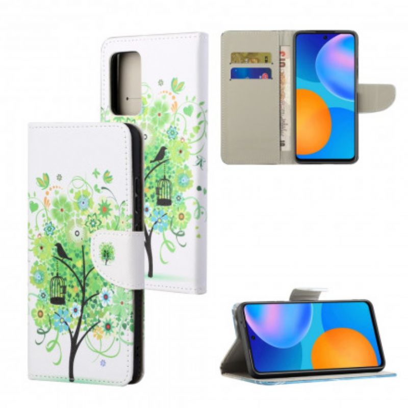 Flip Case voor Xiaomi Redmi Note 10 Pro Groene Boom